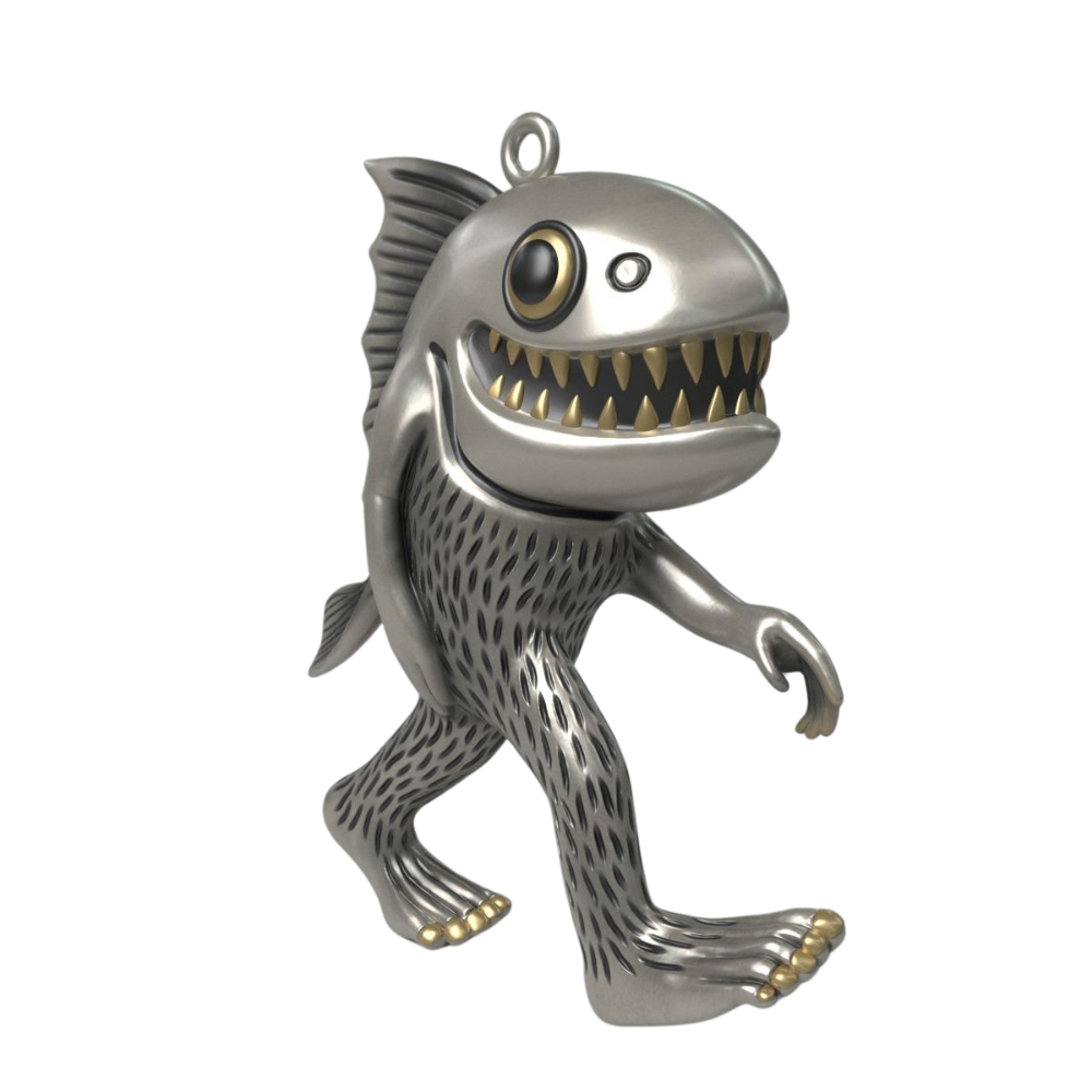 Freddie the Fish Pendant with Cuban Chain