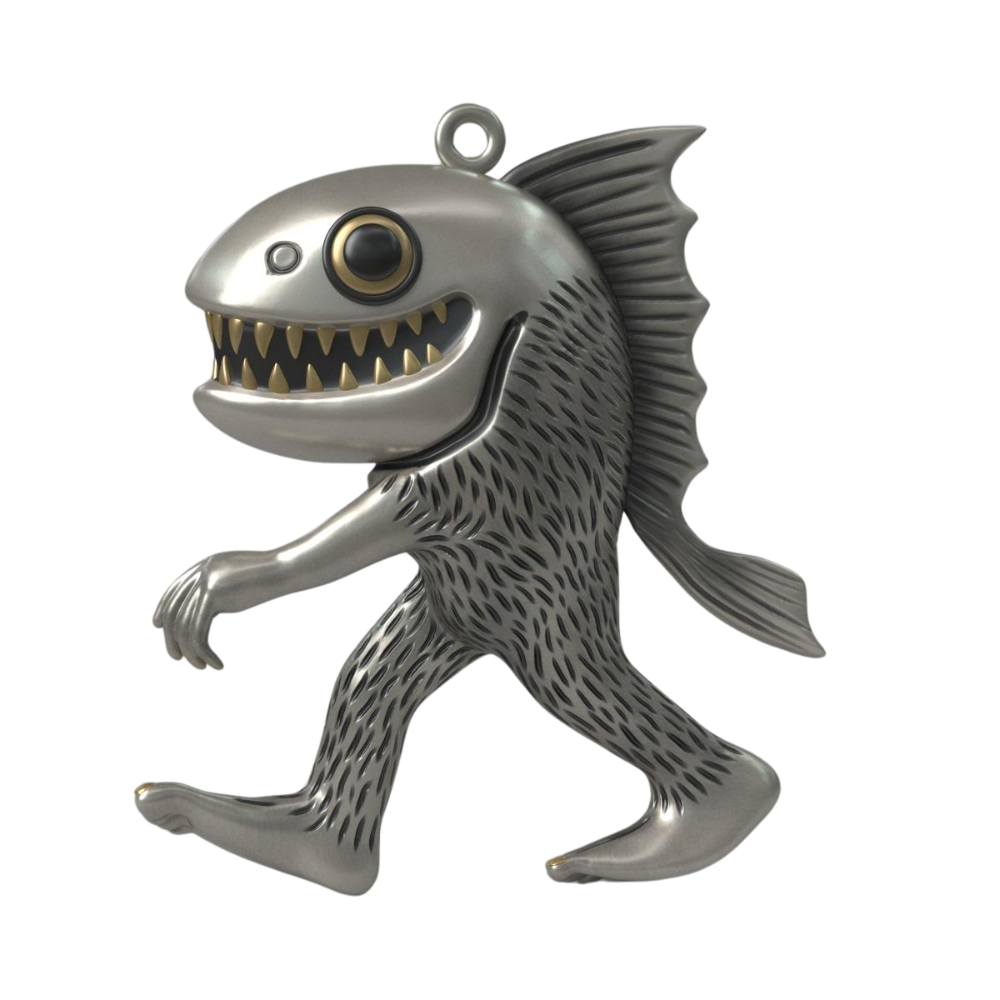 Freddie the Fish Pendant with Cuban Chain