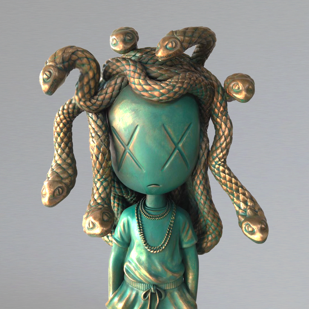 Moomis (Medusa x Mona Lisa) Sculpture